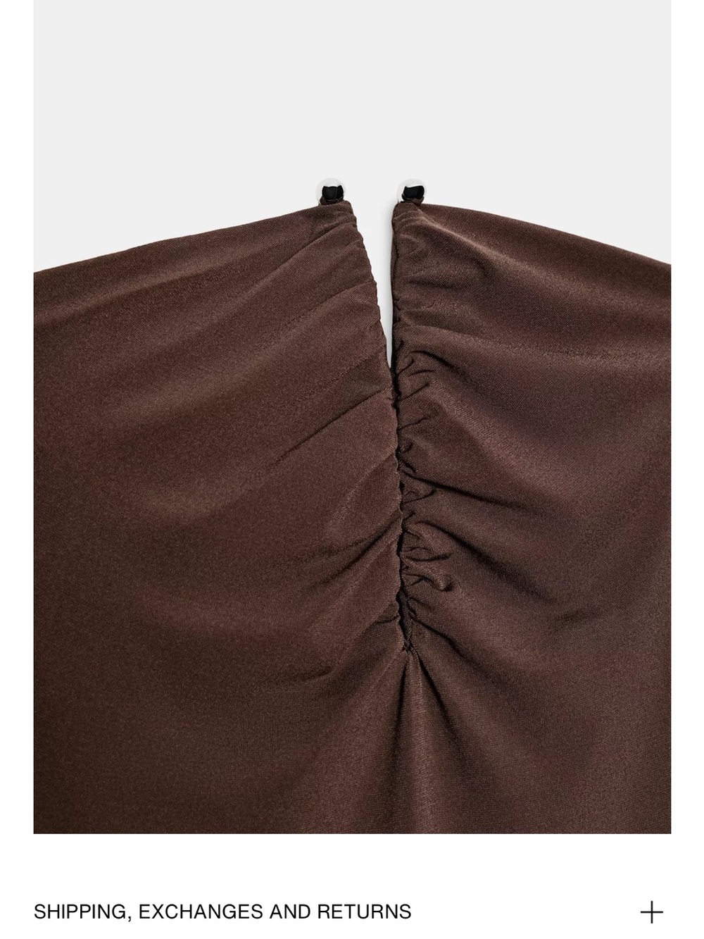 Zara Brown Strapless Midi Dress - Picture 5 of 5